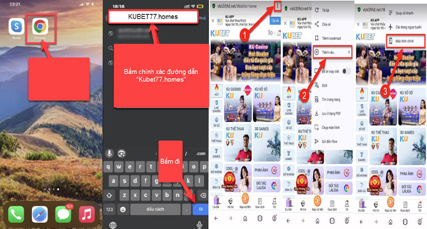 Lưu link kubet về điện thoại