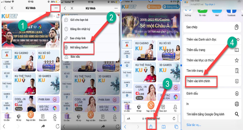 Lưu link app về màn hình điện thoại iphone