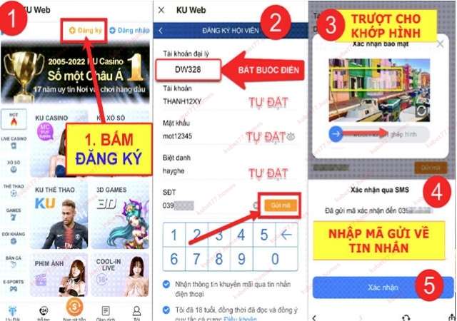 Các bước đăng ký tài khoản